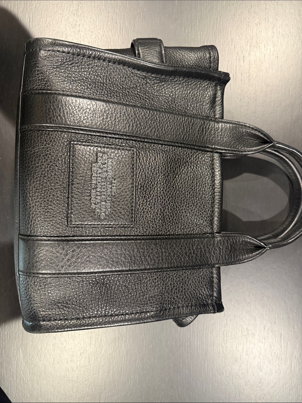 Marc Jacobs Black Pebbled Leather Tote Bag with wallet - Picture 3 of 7